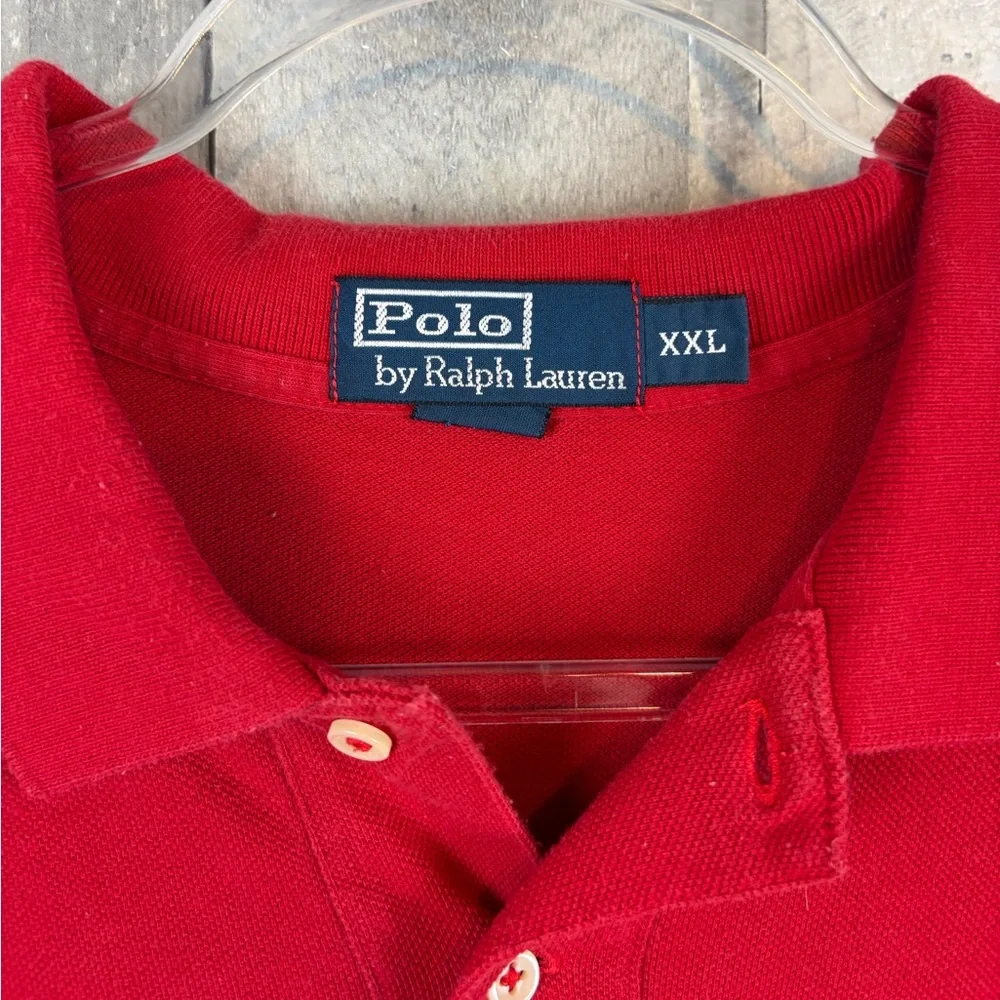 Ralph Lauren The Iconic Classic Fit Mesh Polo in Red Size XXL.